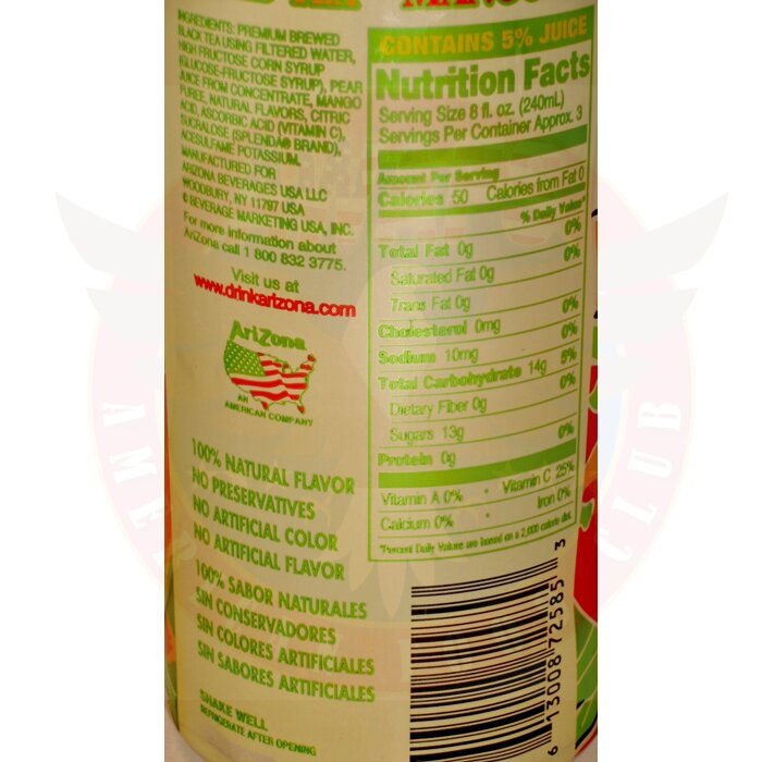 Arizona Half & Half Iced Tea Mango Dose, 2,69