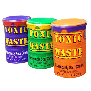 Toxic Waste Color Drum Sour Candy