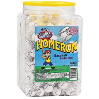 Dubble Bubble Jar Home Run Gum 240ct