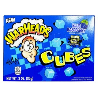 Warheads Blue Raspberry Cubes 3oz Theater Box